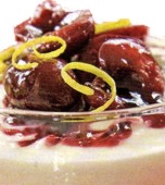 Receta para hacer un postre de yogurt con cereza